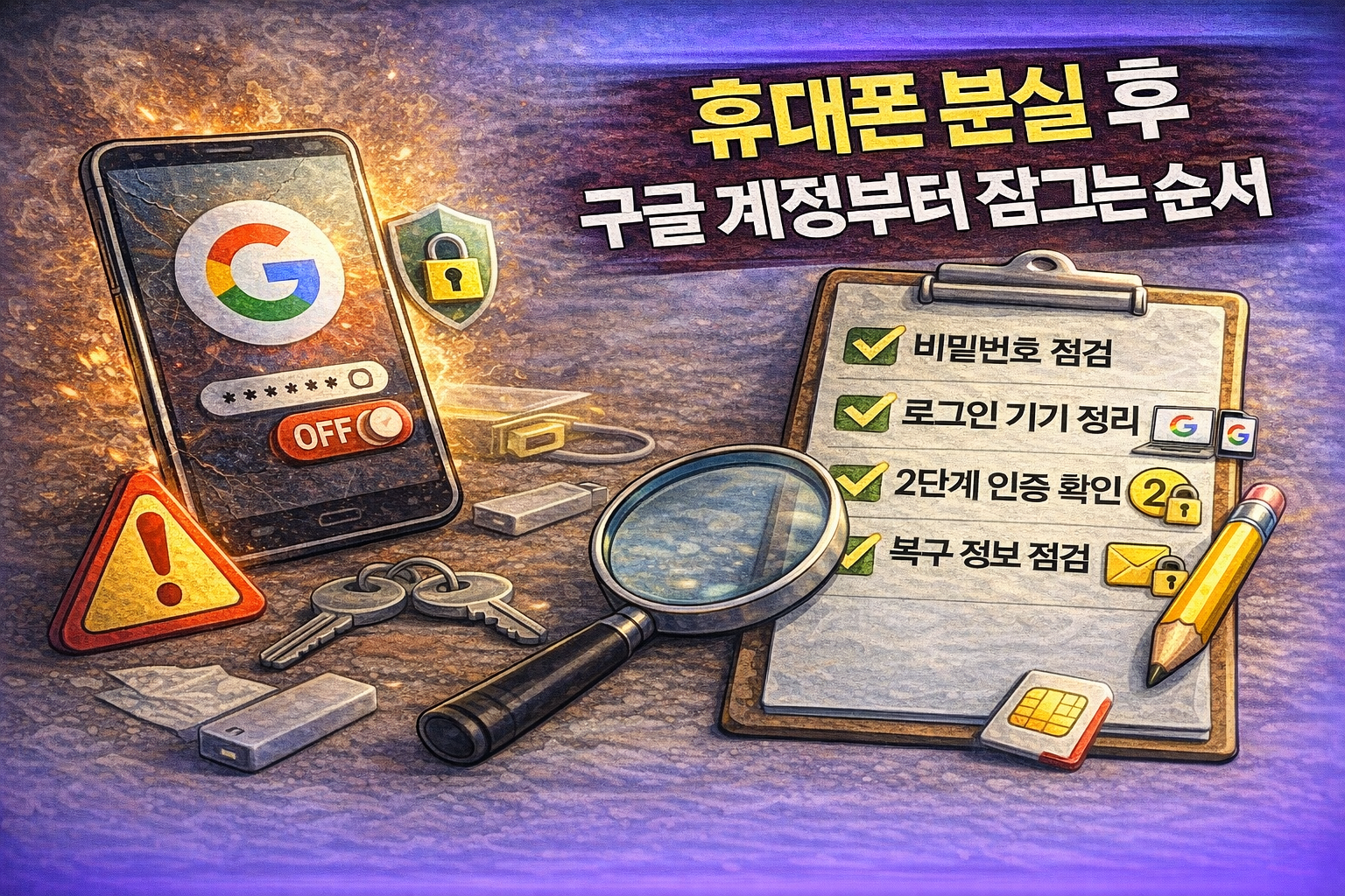 휴대폰 분실후 구글 계정 잠그는 순서