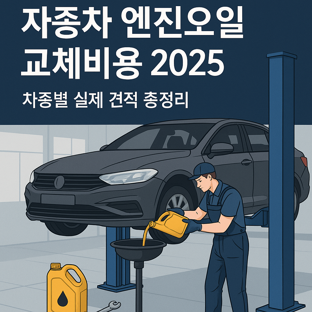 자동차 엔진오일 교체 비용ㅣ차종별 교체 주기와 실제 비용 총정리