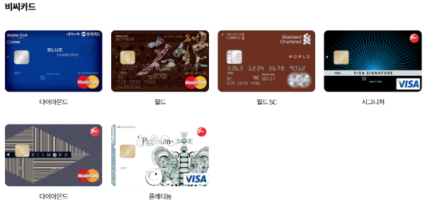 인천공항-제2여객터미널-주차대행-제휴카드-종류