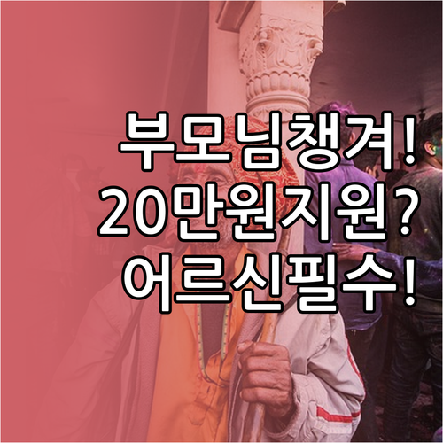 부모님 챙기세요 2026년 어르신 스..