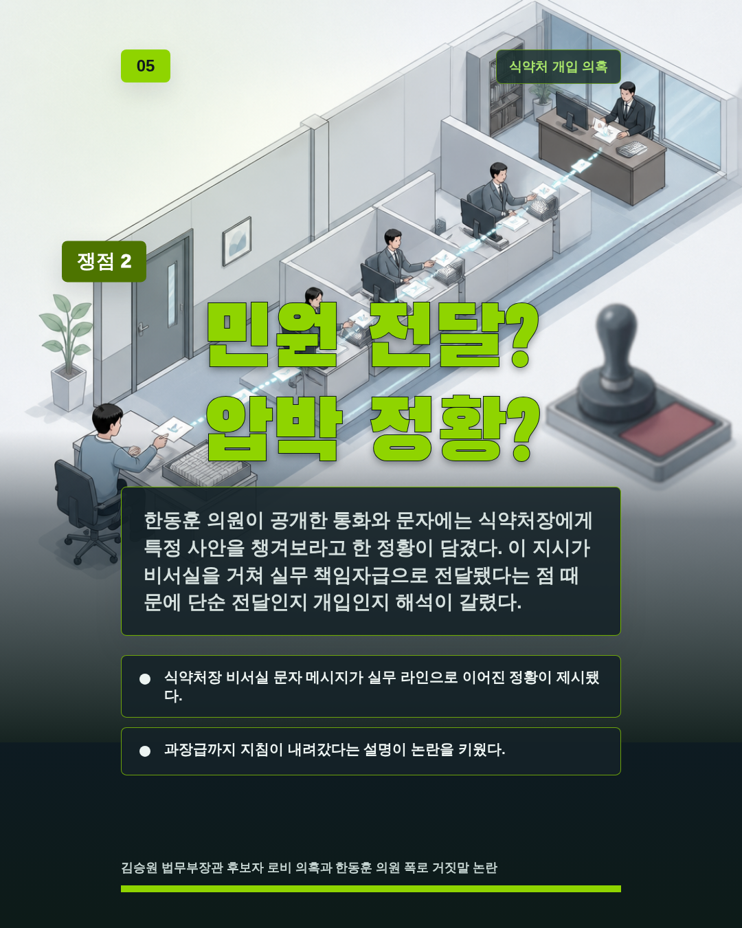 민원 전달? 압박 정황?