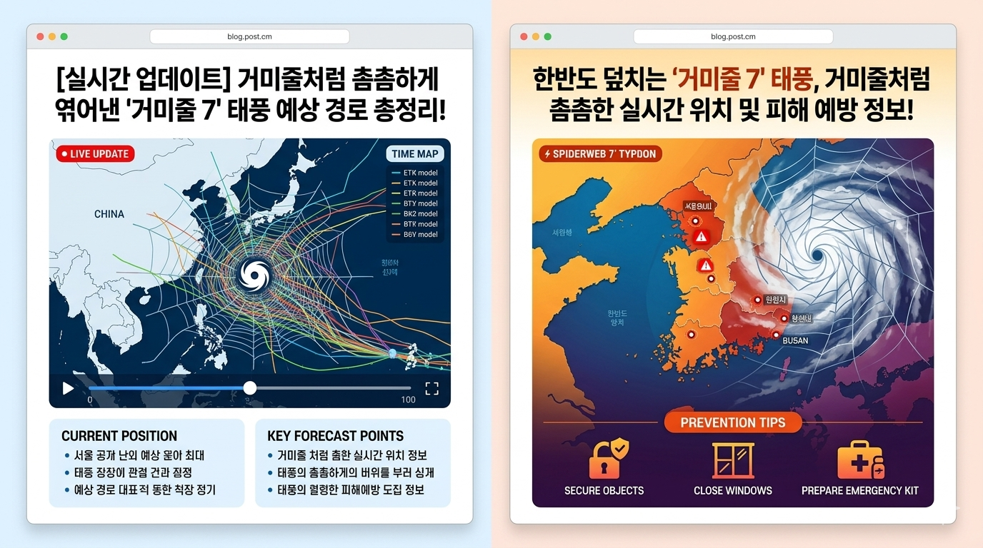 기상청 실시간 태풍 경로, 3분 안에 무료로 확인하는 꿀팁 총정리 (모바일 앱 알림까지) 관련사진