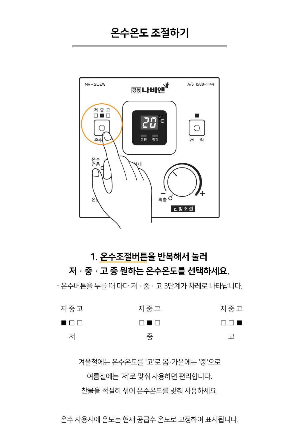 나비엔 보일러 온도조절기