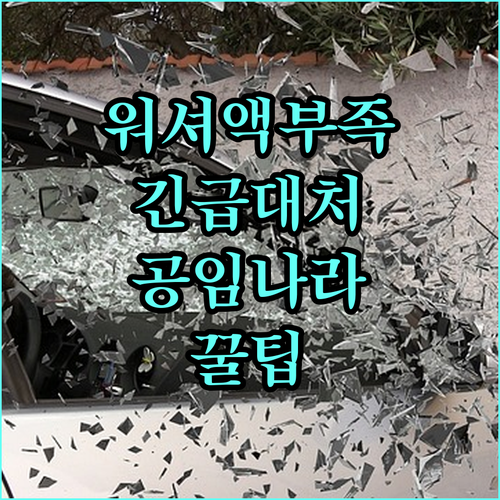 자동차 워셔액 부족 응급 상황 대처법