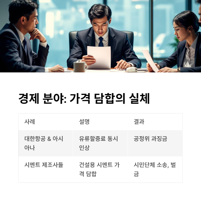 카르텔 경제 분야: 기업 간 가격 담합