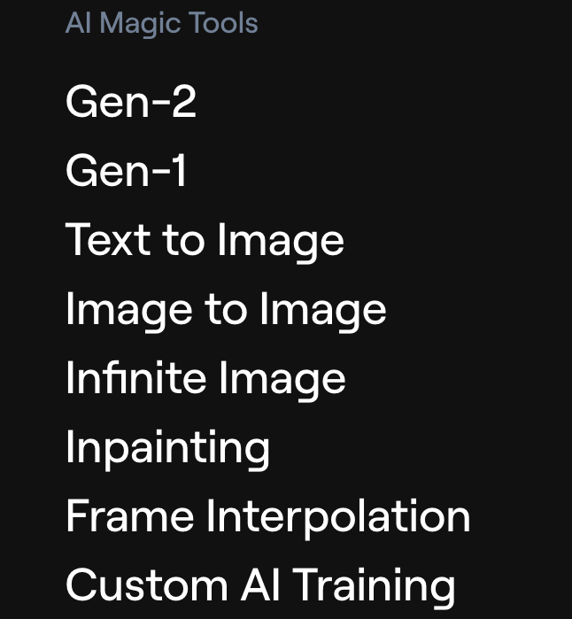 Runway 대표기능 설명 썸네일