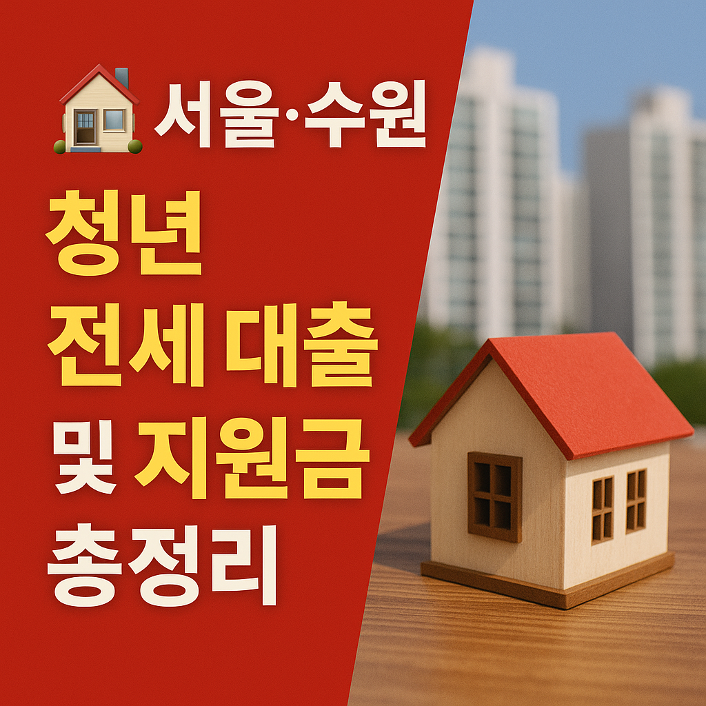 🏡 서울·수원 청년 전세 대출 및 지원금 총정리 (2025년 최신판) - 전세금 걱정 줄이는 청년 주거 복지 혜택 완벽 가이드