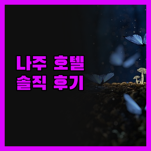 나주 호텔 예약 전 필독! 내 돈 내