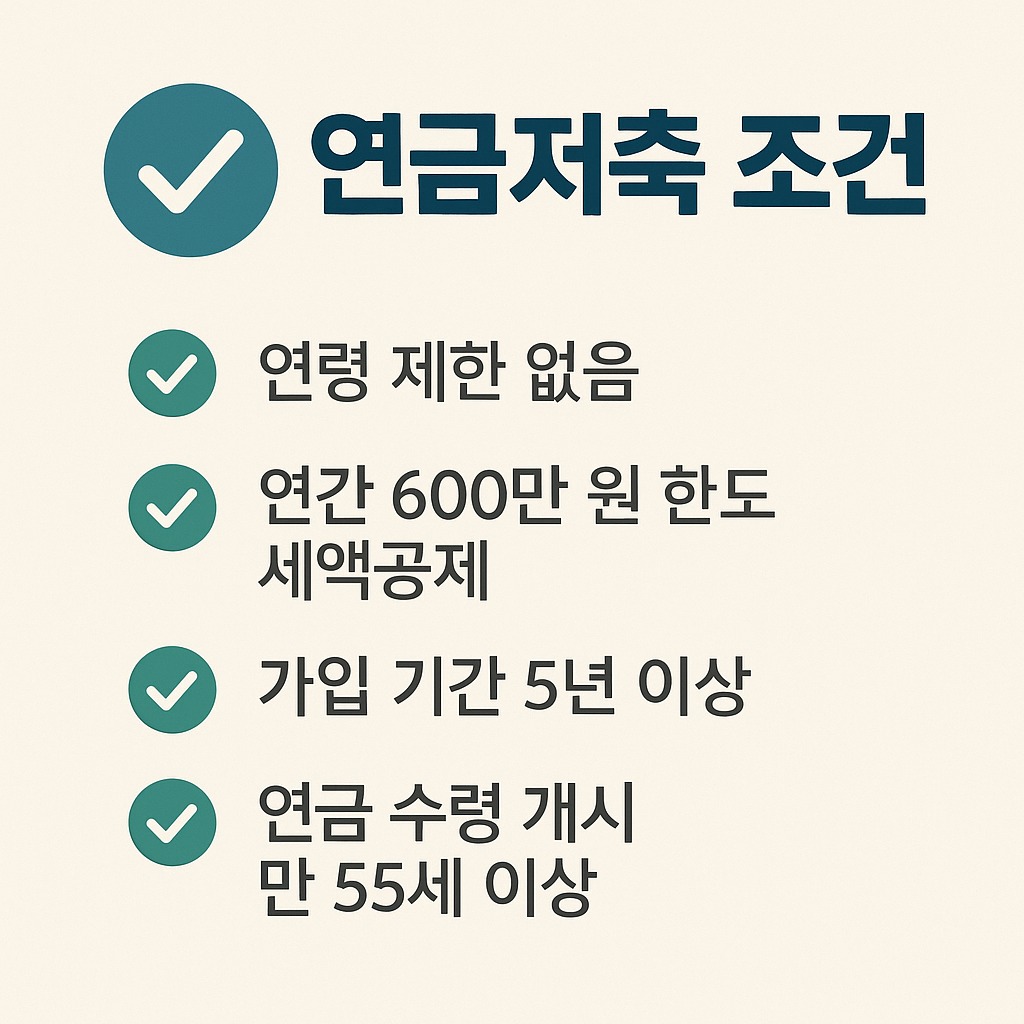 연금저축 조건 총정리 (2025년 최신 기준)관련된 사진