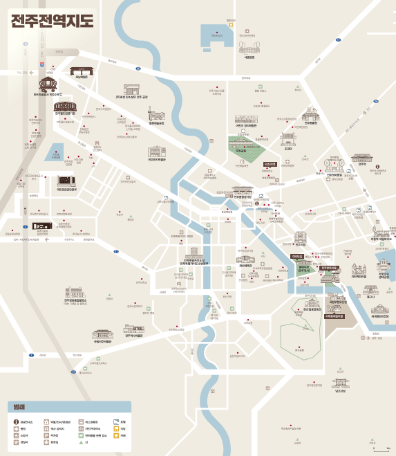전주여행 지도