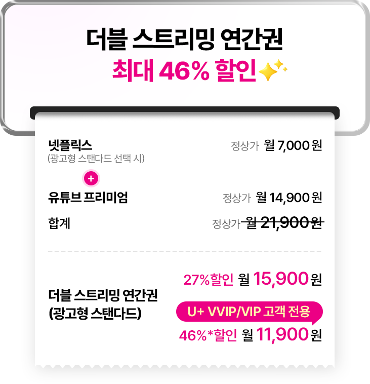 넷플릭스 유튜브 할인