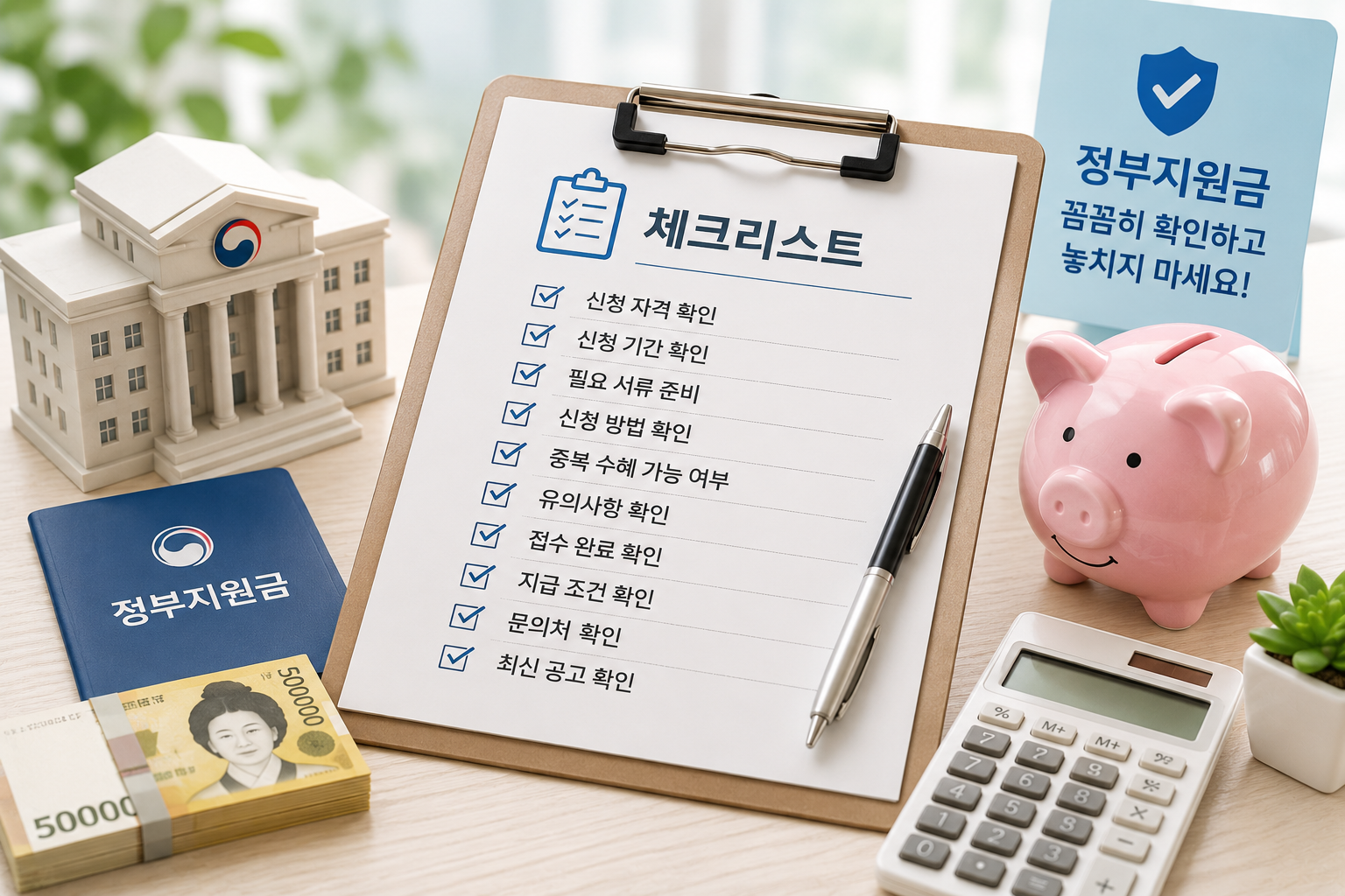 정부지원금 신청 전에 꼭 확인해야 할 체크리스트 10가지 (2026년 최신)