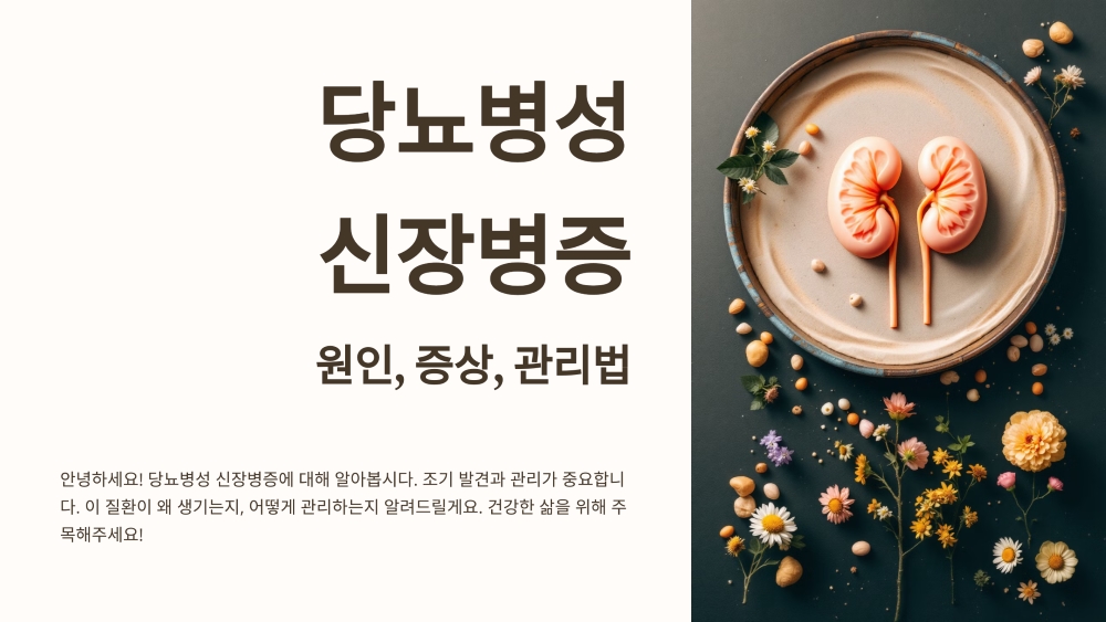 당뇨병성 신장병증 원인과 증상 관리 방법