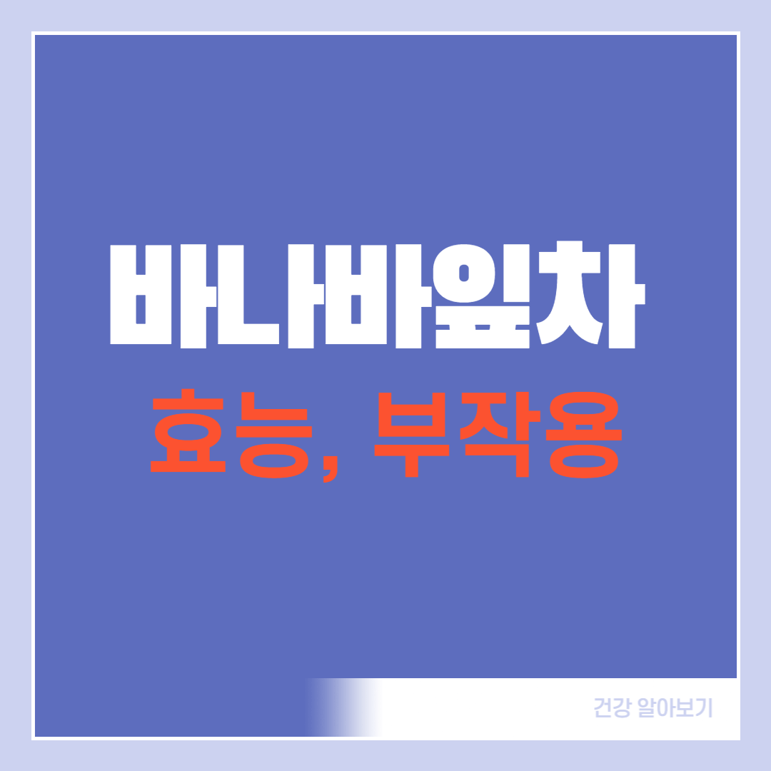 바나바잎차 효능&#44; 부작용 안내 포스터