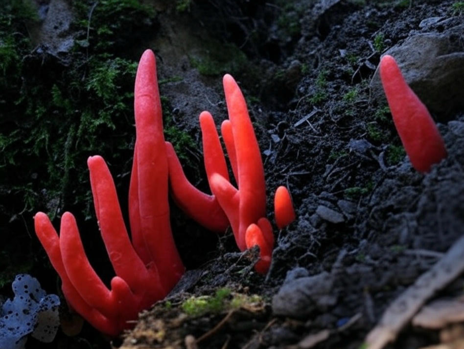 붉은사슴뿔버섯