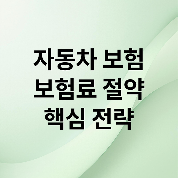 자동차 보험 가입부터 갱신까지