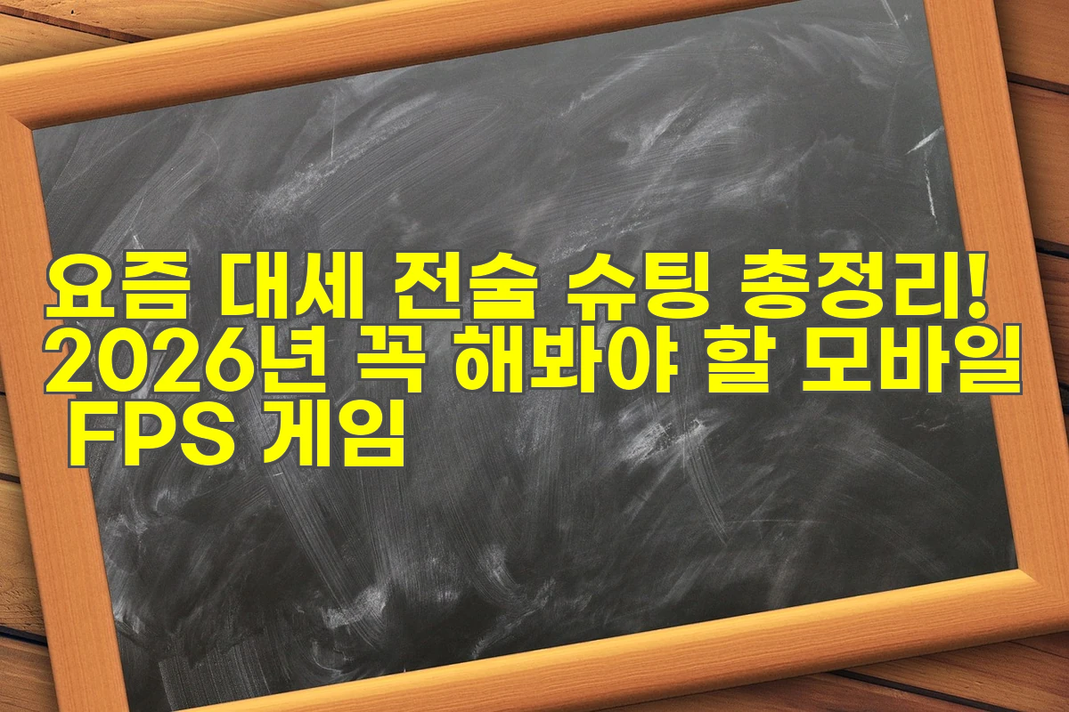 요즘 대세 전술 슈팅
