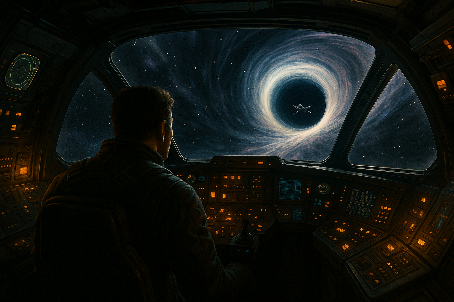 웜홀 근처 우주선 내부 모습