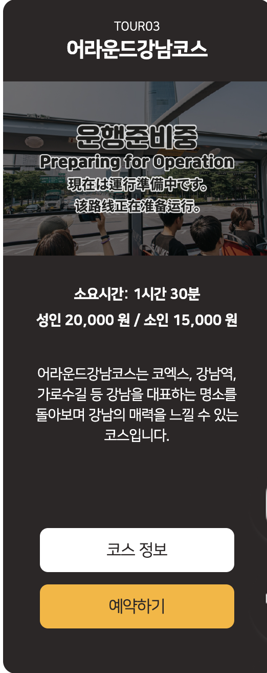 서울시티투어버스 어라운드강남