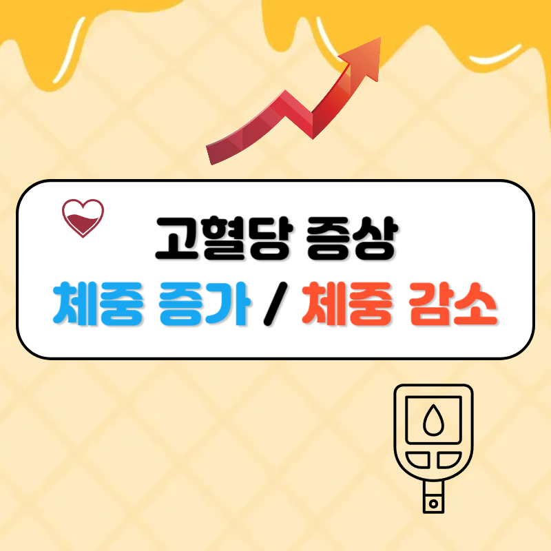 고혈당 증상: 체중에 미치는 영향: 체중 증가, 체중 감소