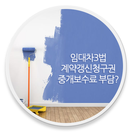 임대차3법 계약갱신청구권 중개보수료 부담 로고