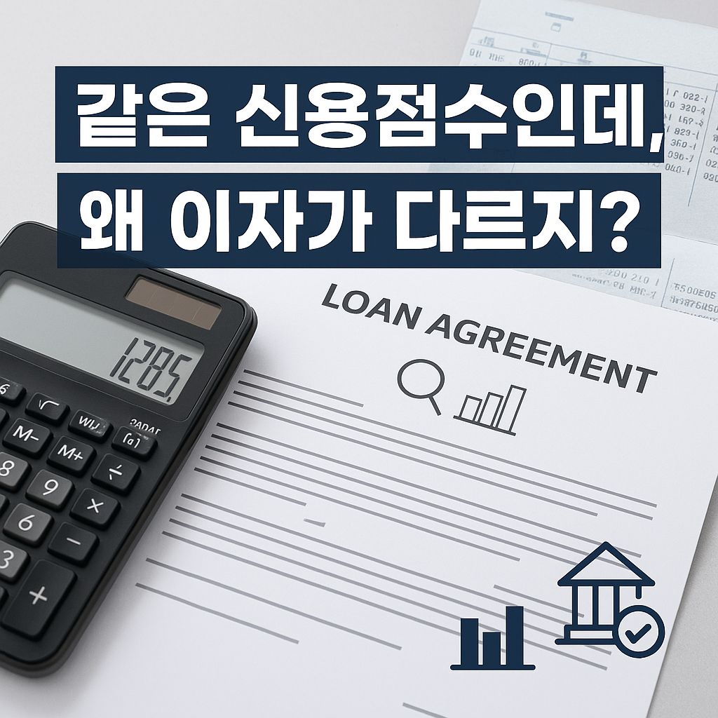 신용점수는 같은데, 왜 점수가 다르지?