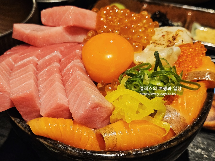 후쿠오카 텐진 맛집 생참치 덮밥 전문점 메뉴 가격 위치 예약방법