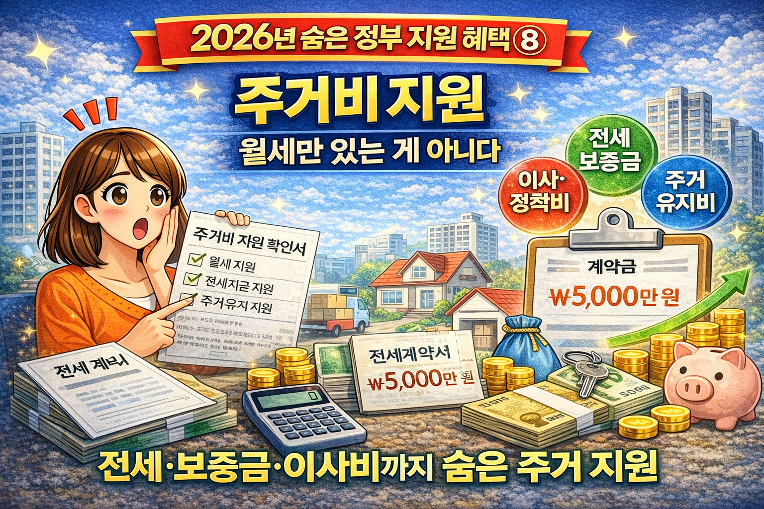 2026년 숨은 정부 혜택- 주거비 지원, 월세만 있는 게 아니다, 전세, 보증금, 이사비까지 숨은 주거 지원