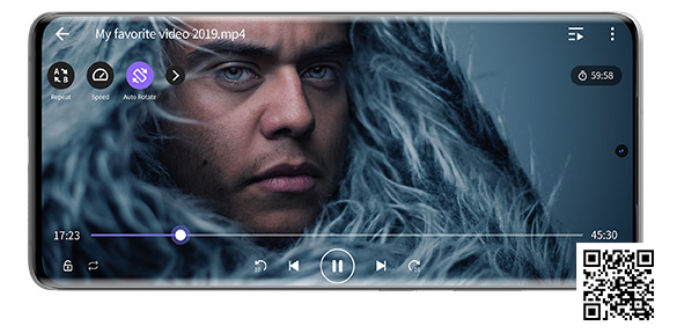 모바일용 KM플레이어 실행한 모습