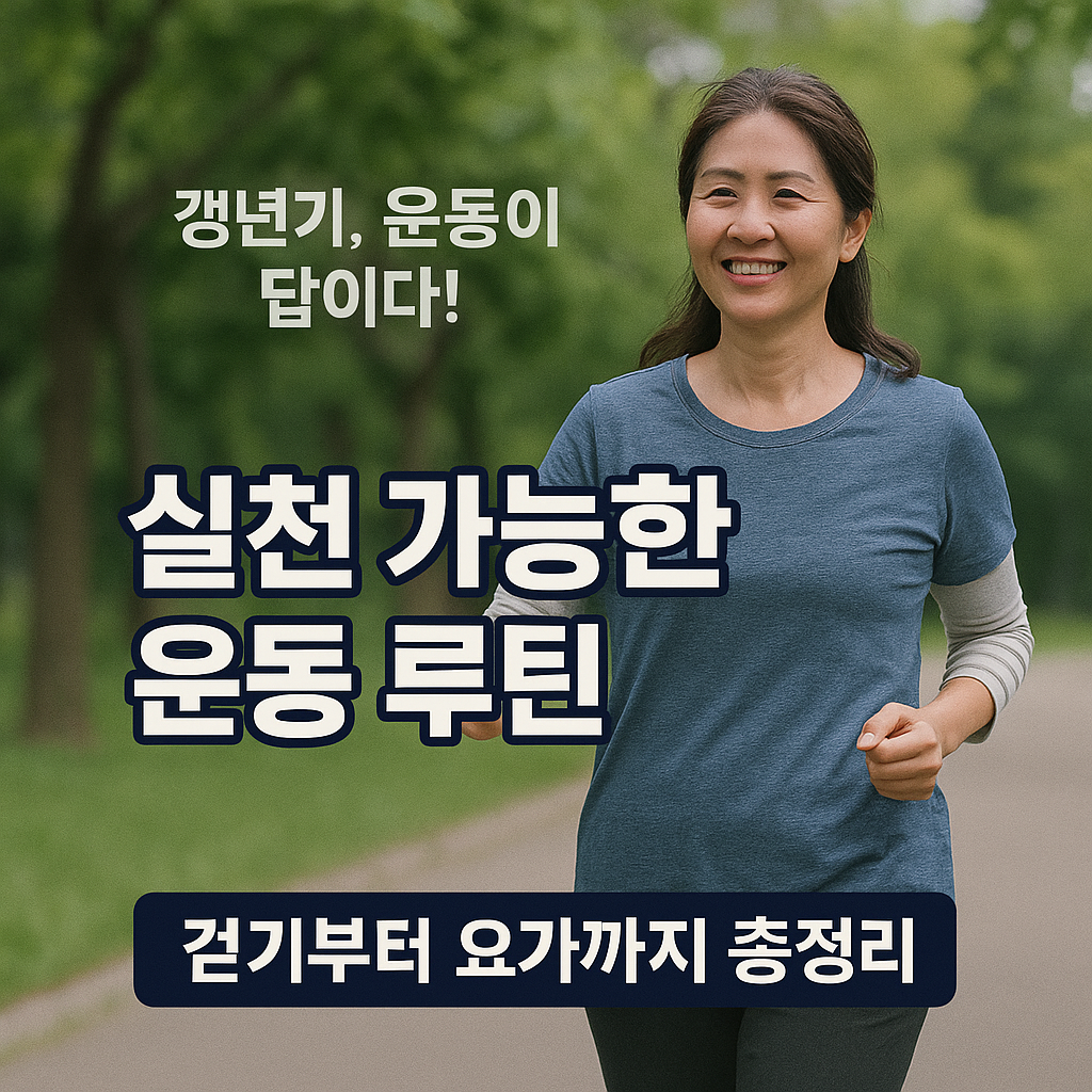 [6편] 갱년기 운동 루틴,증상 완화에 효과적인 방법은?