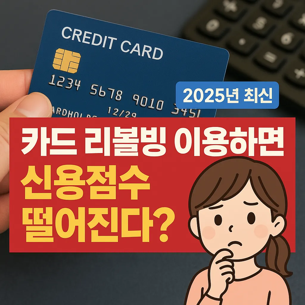 카드 리볼빙 이용하면 신용점수 떨어진다? 2025년 최신 팩트체크