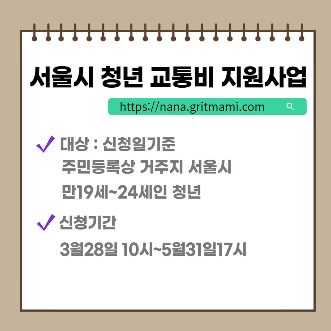 서울 청년 교통비 지원