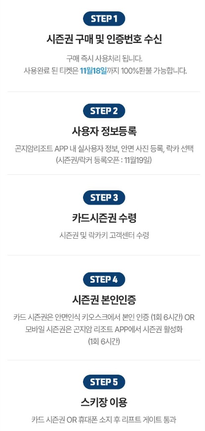 곤지암리조트 스키 시즌권 판매