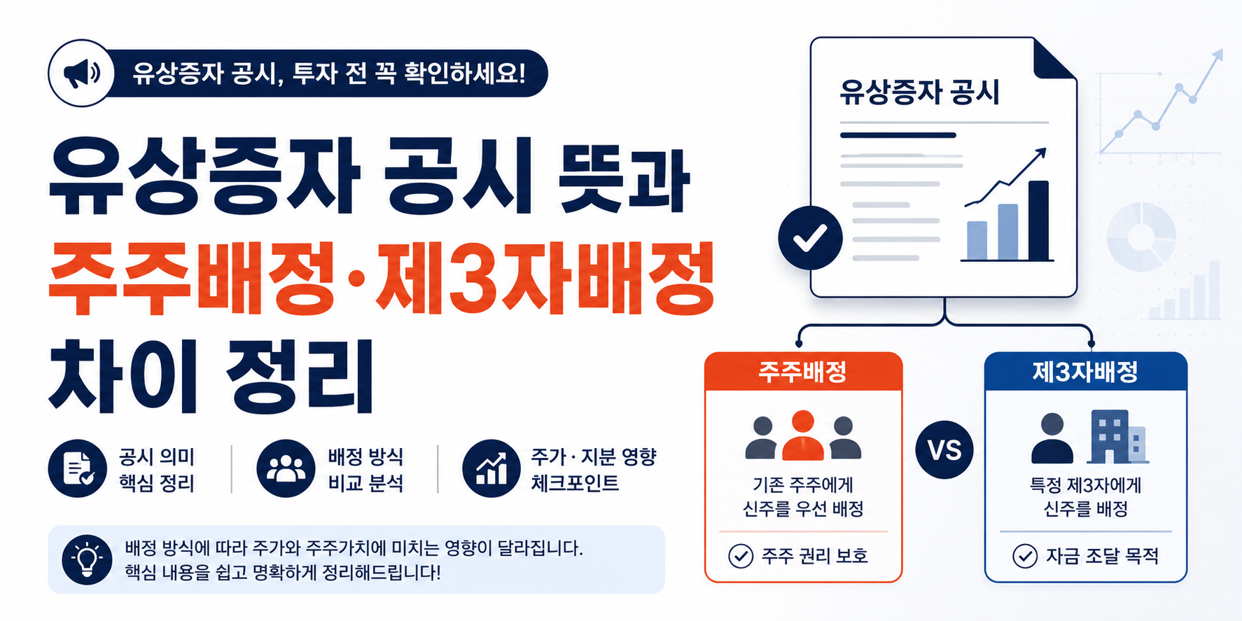 유상증자 공시 뜻과 주주배정&middot;제3자배정 차이 정리