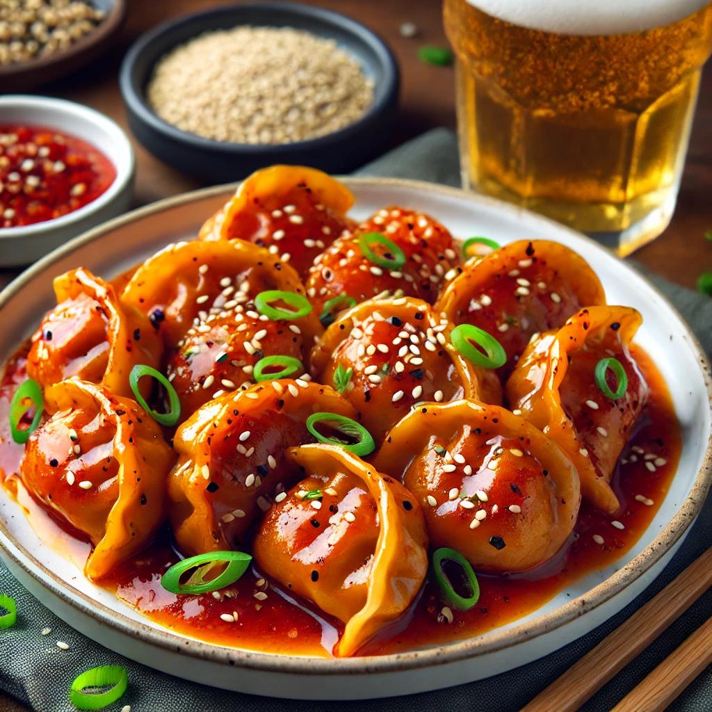 맥주안주로 좋은 매콤한 만두강정 만들기