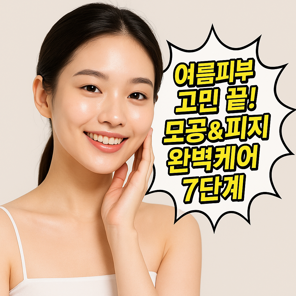 여름피부 고민 끝! 모공&amp;피지 완벽케어 7단계