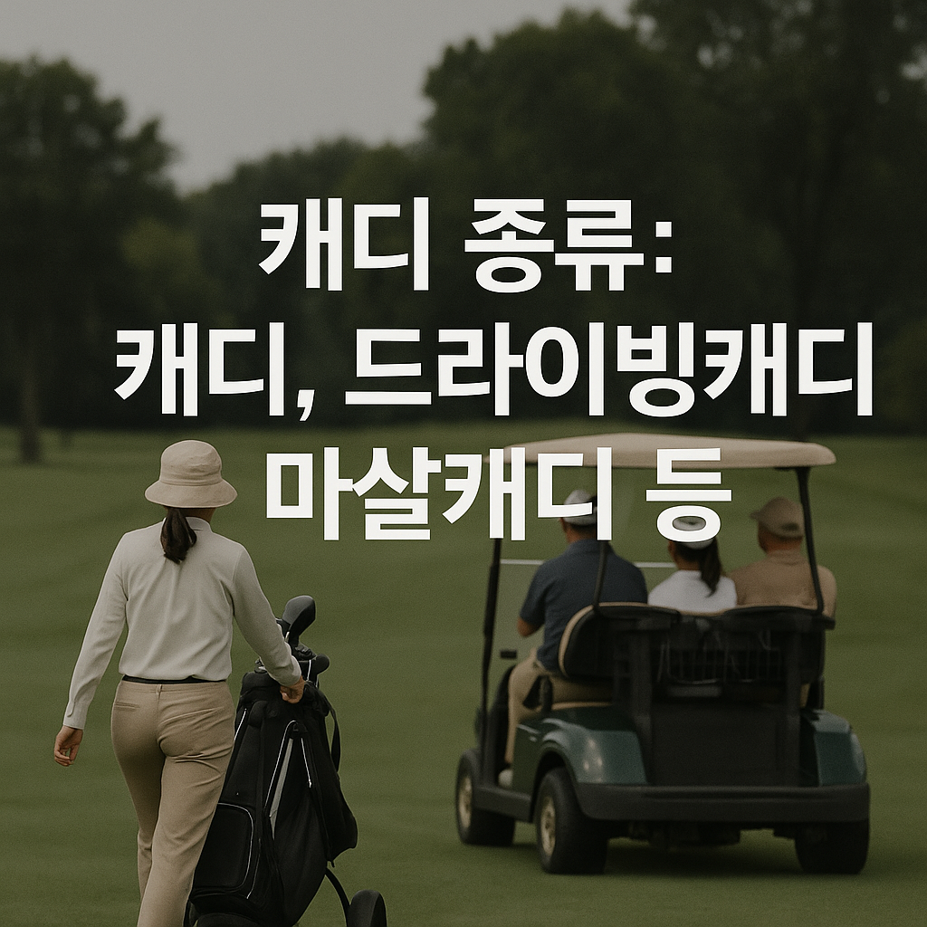 캐디 종류: 캐디, 드라이빙캐디, 마샬캐디 등 &ndash; 역할과 선택 가이드