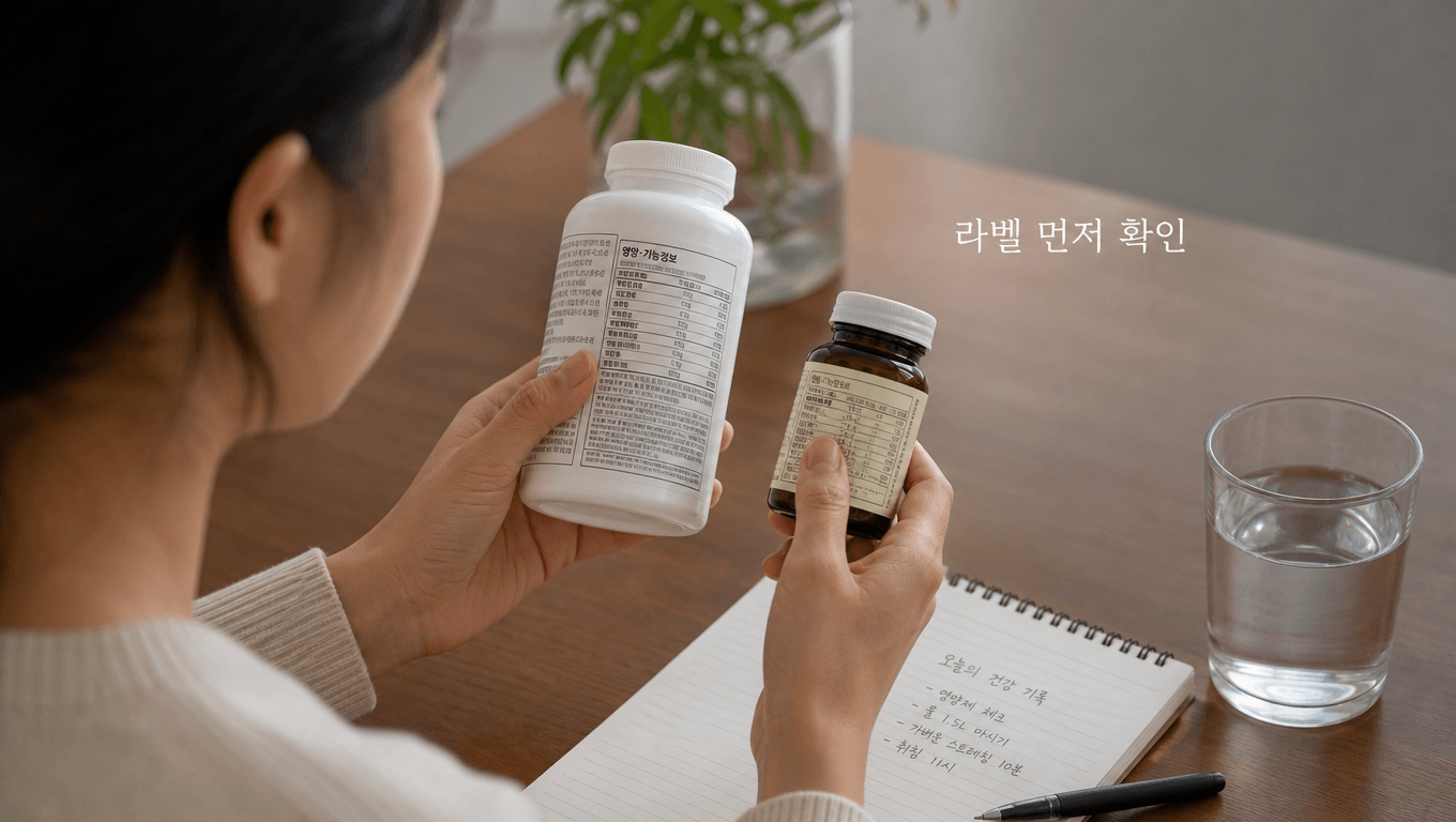 비오틴 함량 라벨 확인