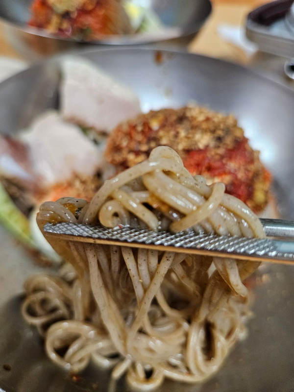 송원막국수 면발