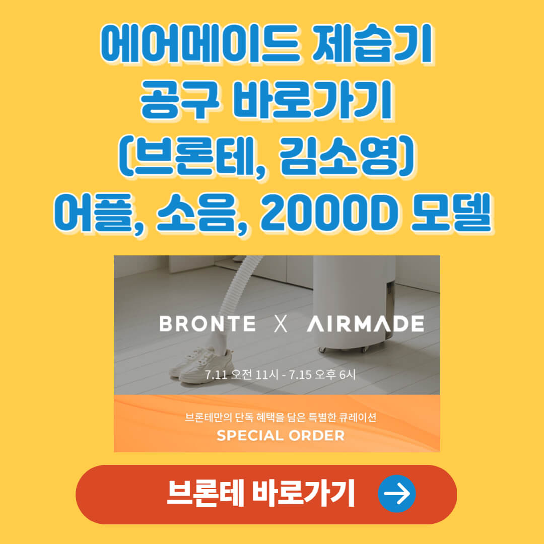 브론테 김소영 에어메이드 제습기 공구 홈페이지 바로가기