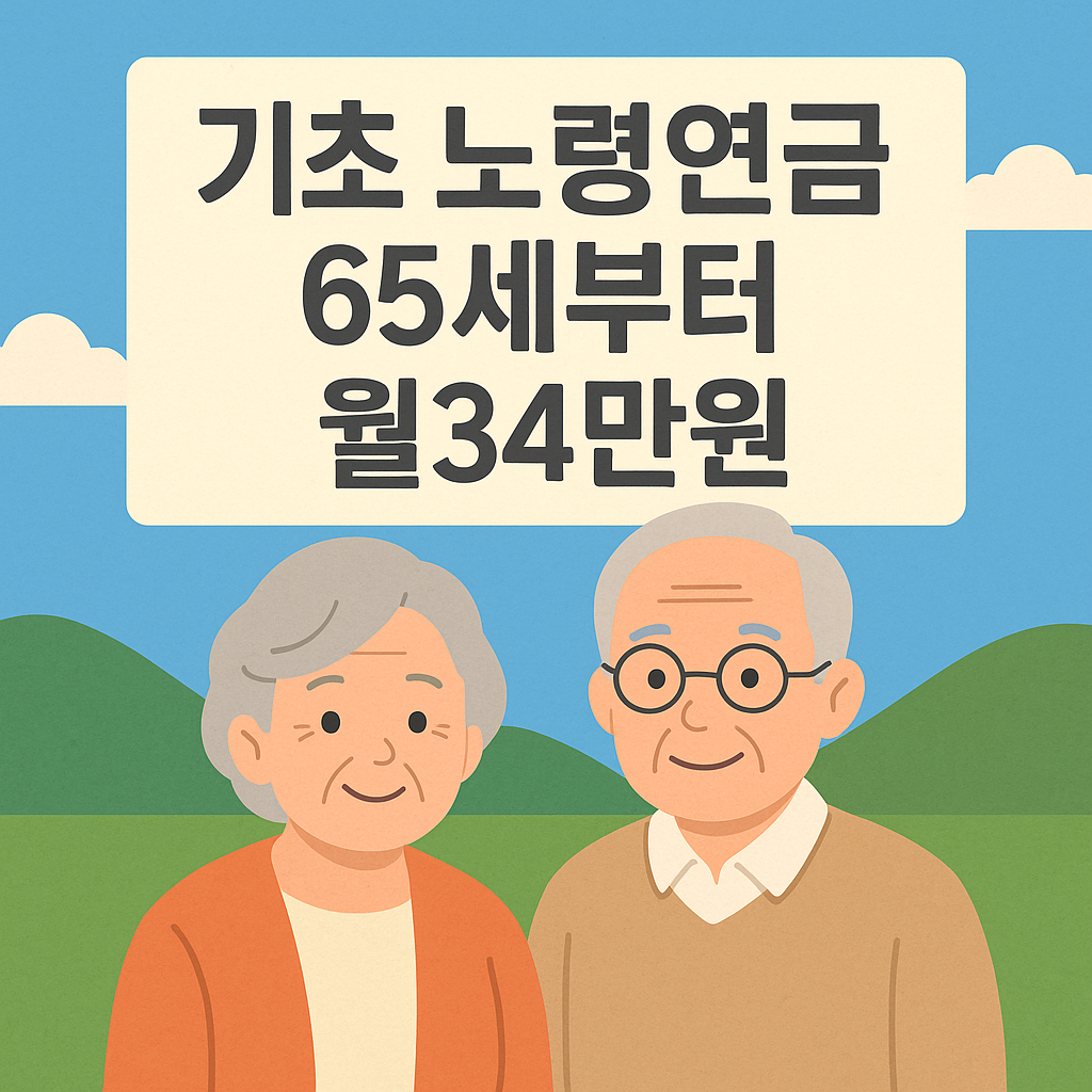 65세부터 매달 34만원! 2025년 기초연금 수급 조건&middot;신청방법 총정리 관련 사진