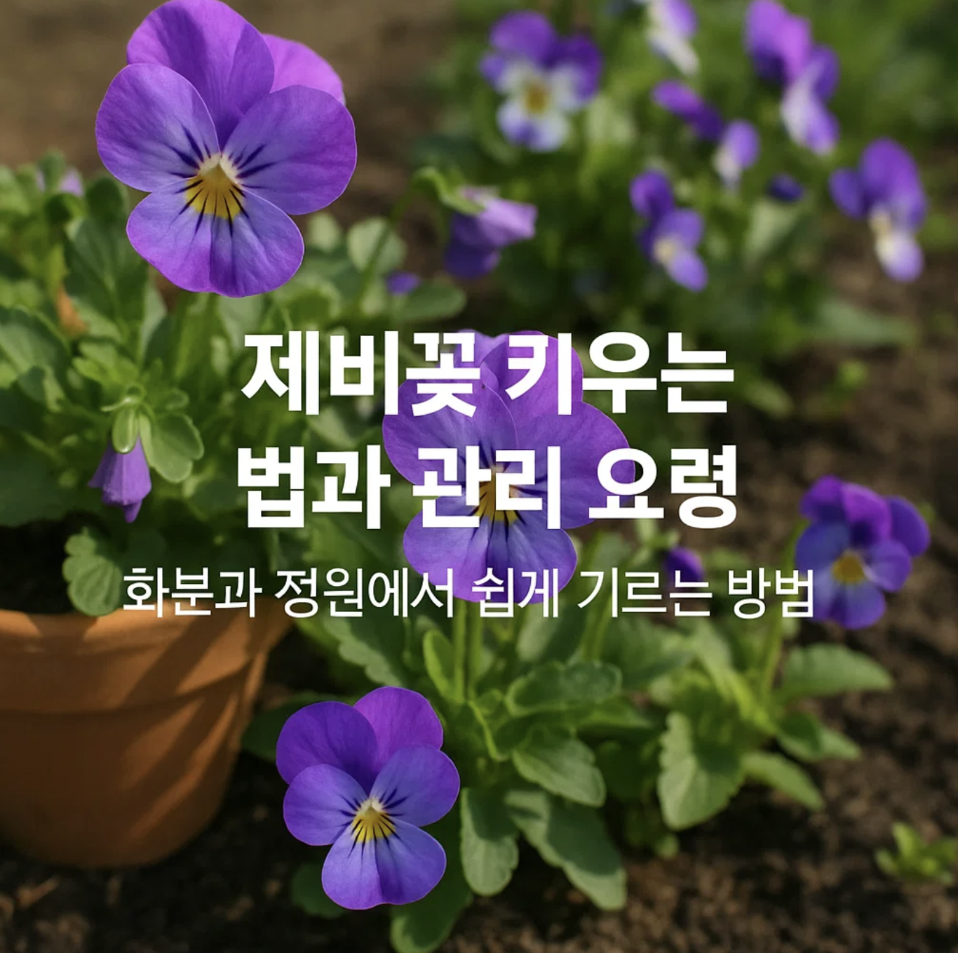 제비꽃 키우는 법과 관리 요령, 화분과 정원에서 쉽게 기르는 방법