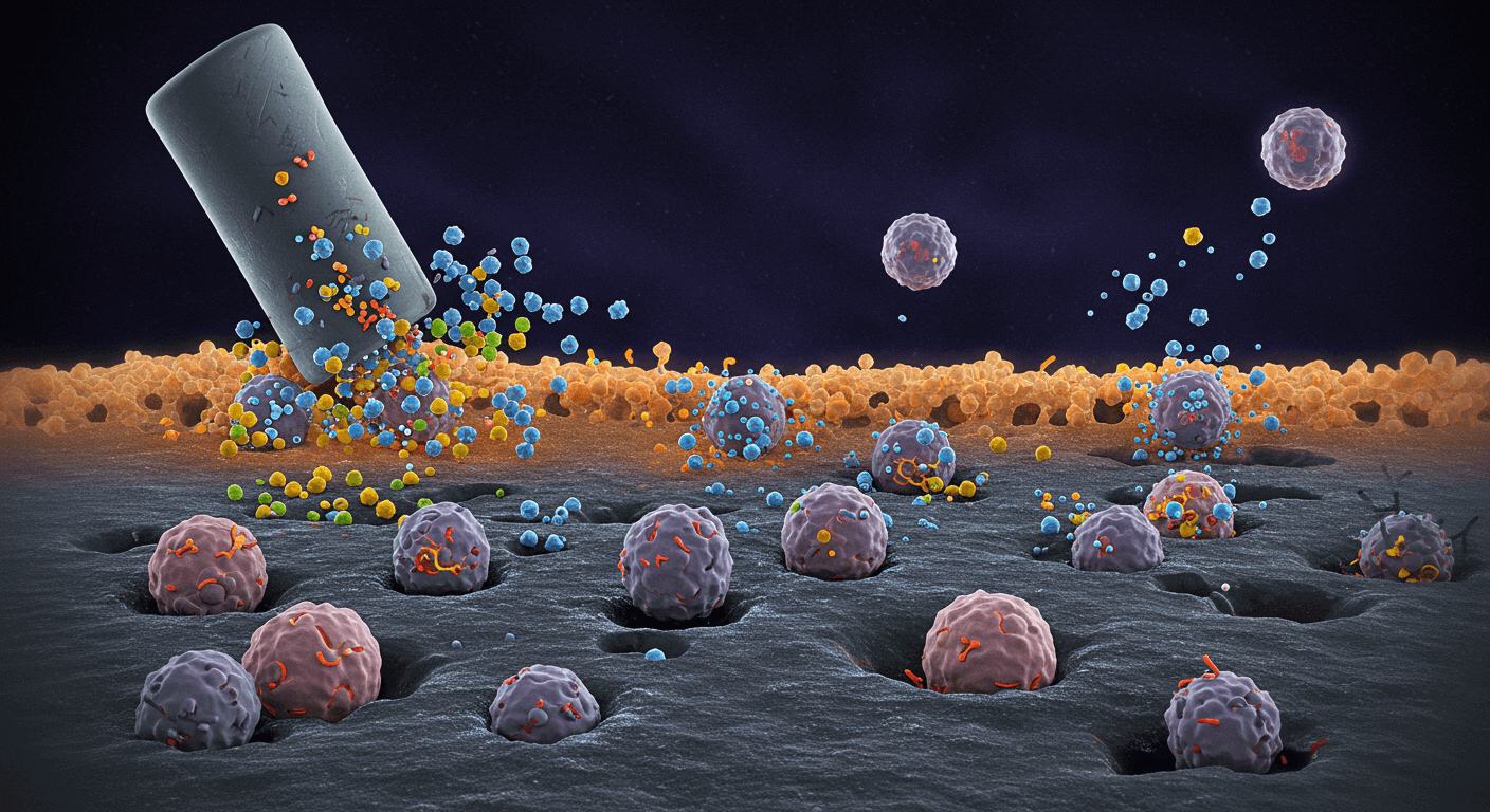 뿅망치 게임 방식의 암세포 제거