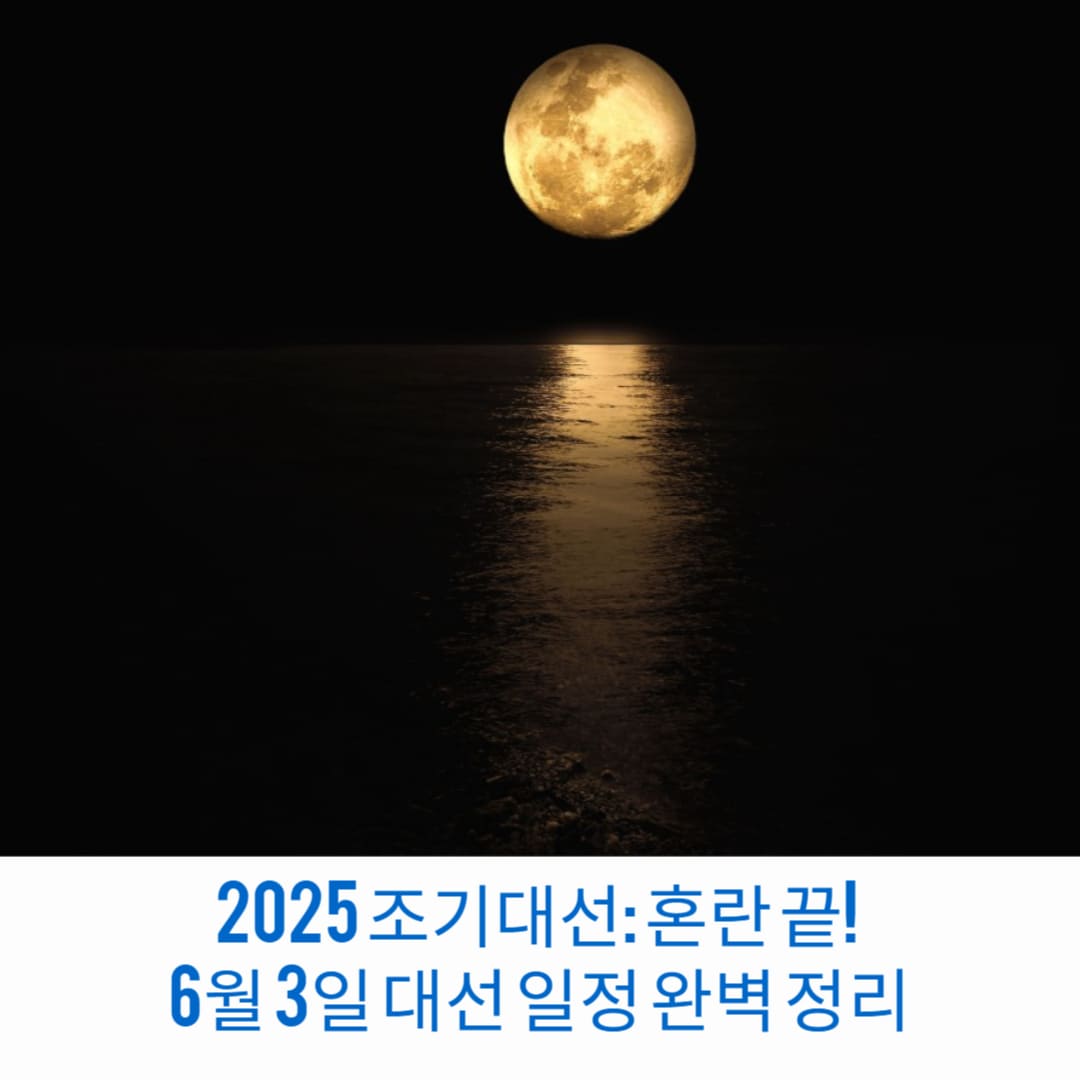 2025-조기대선-혼란-끝-6월-3일-대선-일정-완벽-정리-썸네일