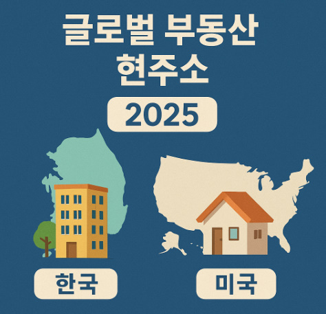 글로벌 부동산 현주소 (2025, 한국, 미국) 관련 이미지