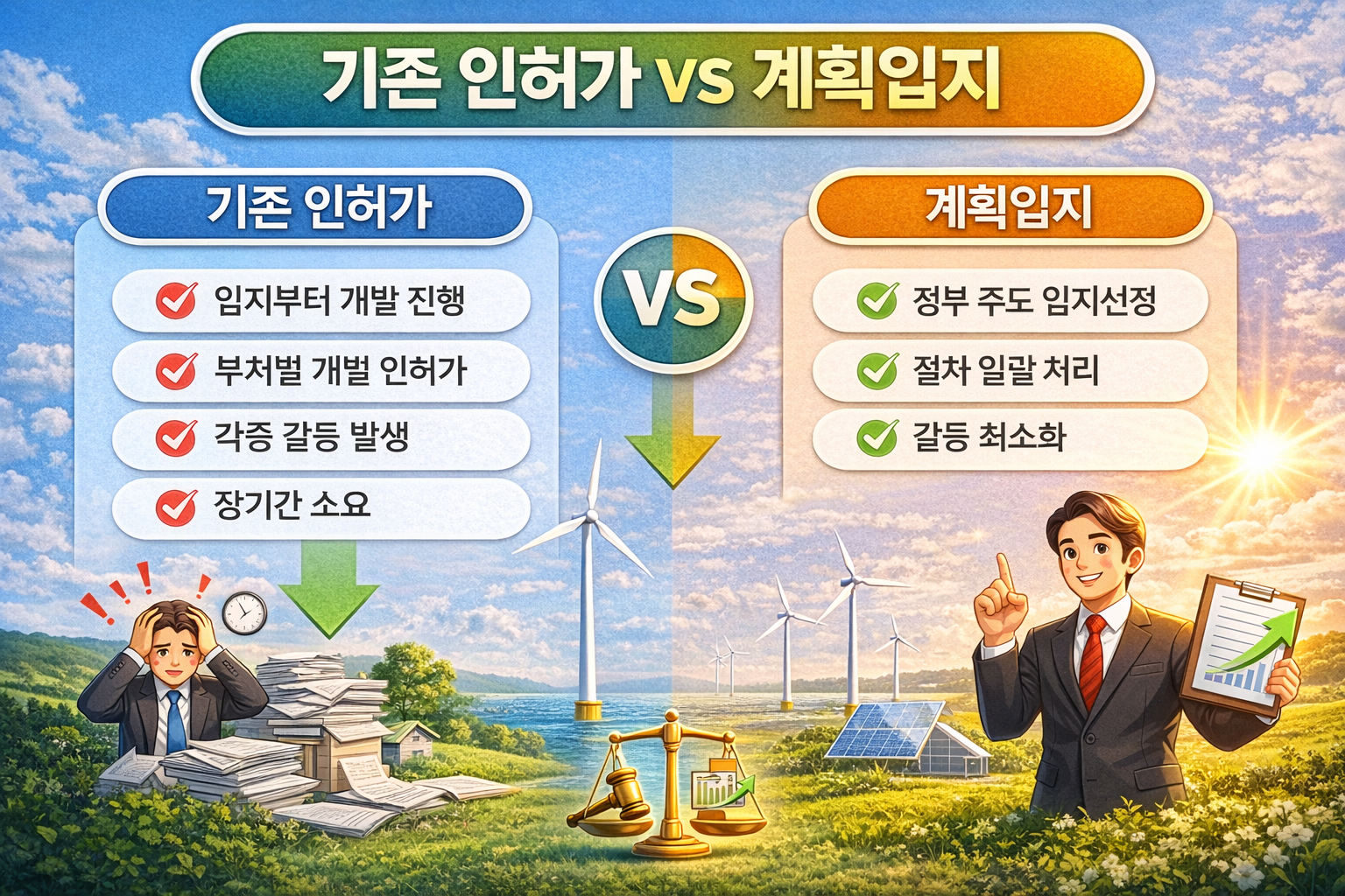 기존 인허가 절차와 비교 인포그래픽