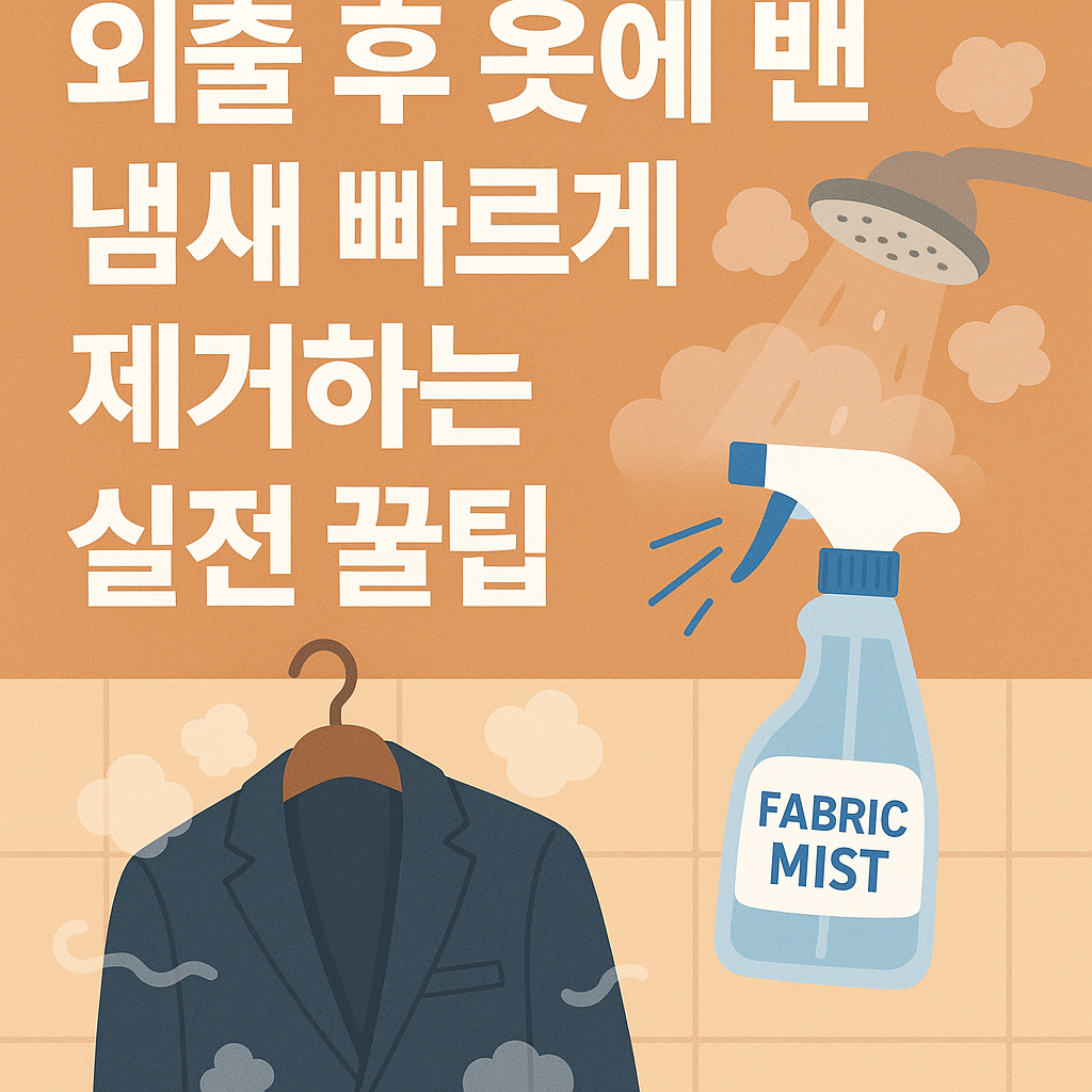 외출 후 옷에 밴 냄새, 빠르게 제거하는 실전 꿀팁
