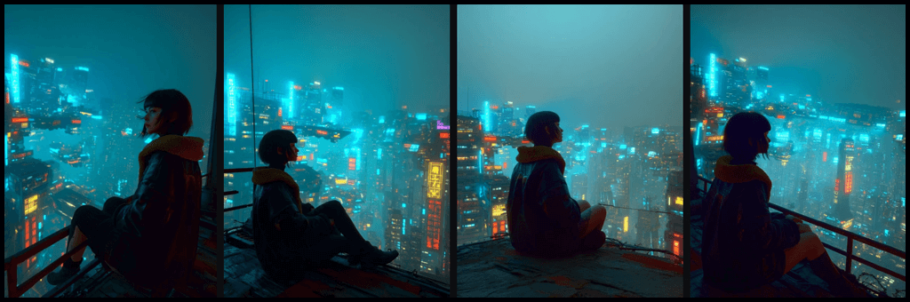 post-apocalyptic woman scene2 세계관 실험 생성 이미지_Midjourney