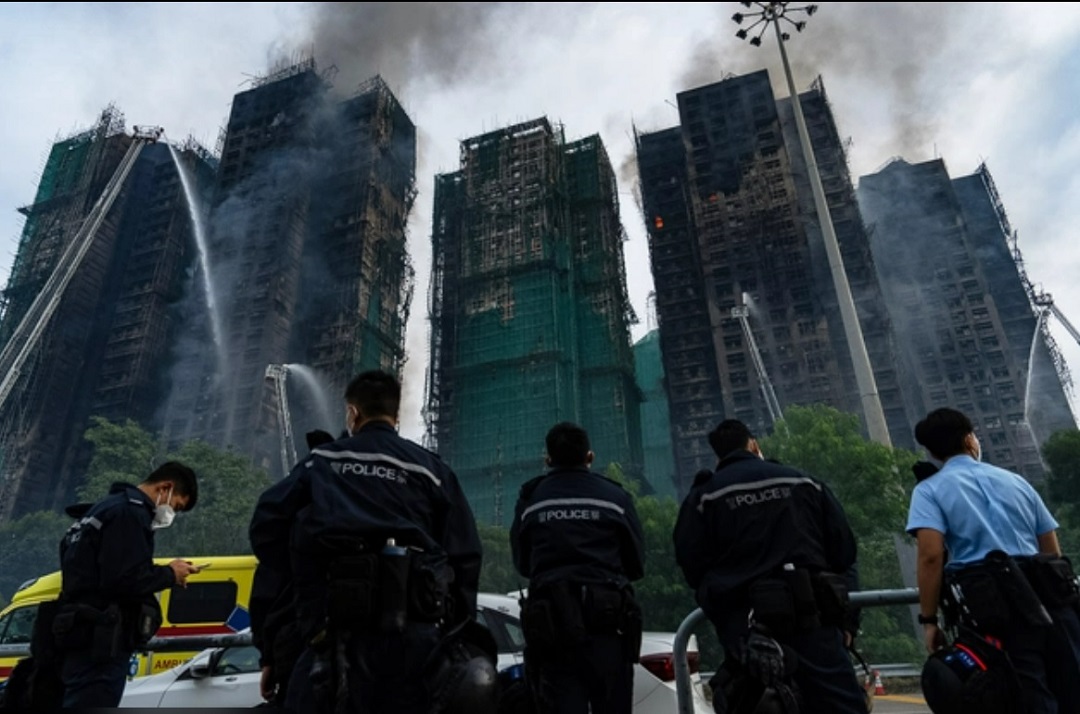 홍콩 아파트 화재