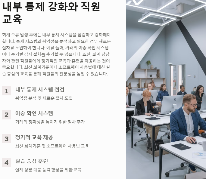 내부 통제 강화와 직원 교육
